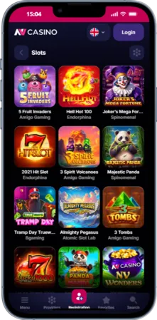 Bereich „Slots“ NV Casino Login