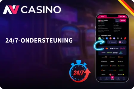 Ondersteuning 24/7 NV Casino app
