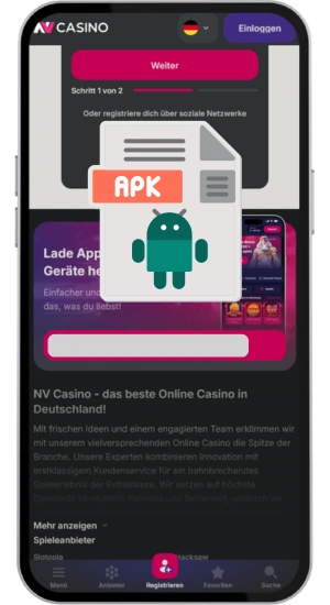NV Casino Android App Browser startet den Download