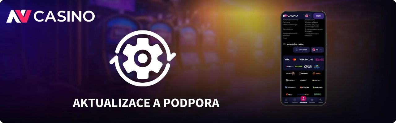 NV Casino iOS app – automatické aktualizace v App Store a podpora přes živý chat