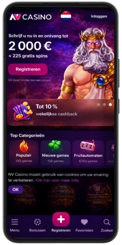 NV Casino Android-app – website openen in mobiele browser